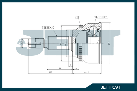 ШРУС внешний JETT V41-9431 ABS