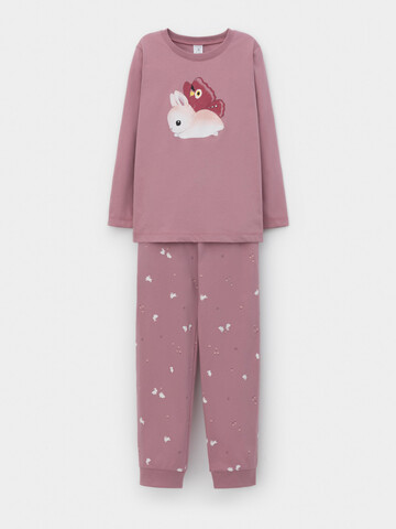 пижама  для девочки  К 1606/морозная вишня,зайки на поляне