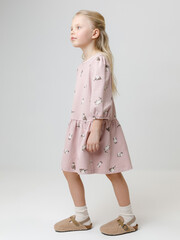 платье  для девочки  КР 5899/розовый лед,кошечки к577