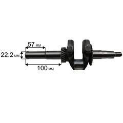 Коленвал DDE двигателя H200 для ST6556 вылет 22,2 мм (792-728-163)