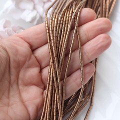 Гематин гематит, цилиндрические бусины, 3*2 мм, шоколад, 1 нить, ГМ091