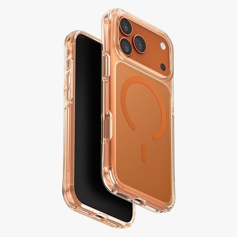 Чехол Uniq Lifepro Xtreme Case для iPhone 17 Pro Max, Прозрачно-оранжевый | Frost Clear/Volt Orange
