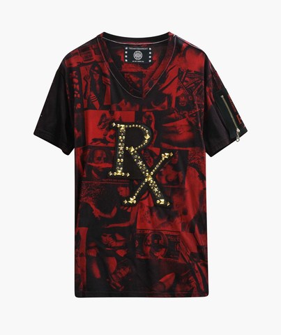 The Saints Sinphony | Футболка мужская RX PATCH BLACK AND RED TS3305 перед