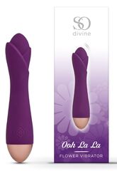 Фиолетовый вибратор Ooh La La Flower Vibrator - 18 см. - 