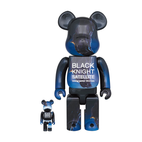 Фигурка 400% & 100% Bearbrick Set - Black Knight Satellite