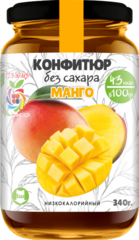 Низкокалорийный Конфитюр МАНГО / без сахара / 340 г / IT'S YOURS