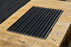 Придверная решетка Gidrolica Step – резина + щетка, 390×590 мм