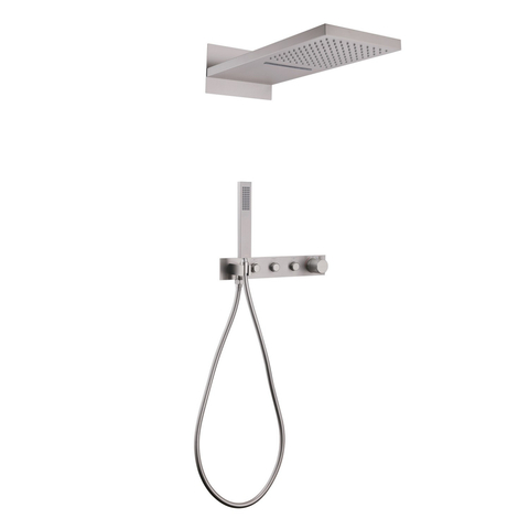 Abber AF8752SP Душевая система Abber Rund AF8752SP скрытого монтажа без излива, термостат, сатин