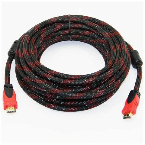 Кабель HDMI-HDMI 25 м в оплетке