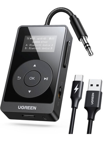Bluetooth аудиоадаптер  UGREEN BT503 (45492) Bluetooth Audio Adapter, черный