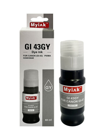 Чернила MyInk GI43GY для CANON GI-43GY для PIXMA G540/G640 60 мл, контейнер, grey Dye