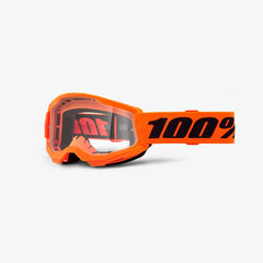 Очки кроссовые подростковые 100% Strata 2 Junior Neon Orange/Clear