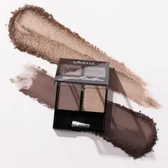 LavelleCollection Тени для век ES32 двухцветные тон 02 коричневый/бежевый металлик