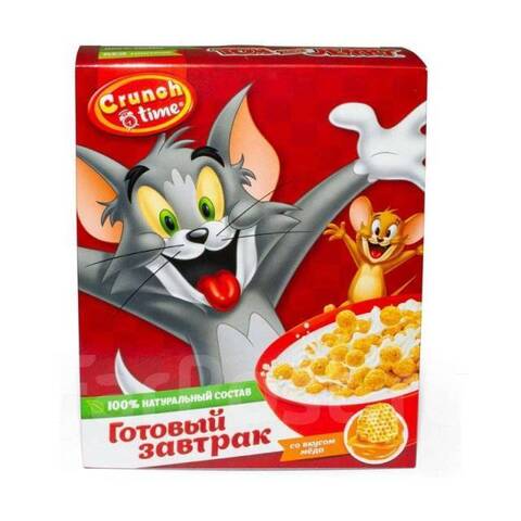 Готовый завтрак Crunch time Том и Джери шарики с медом 170г, шт