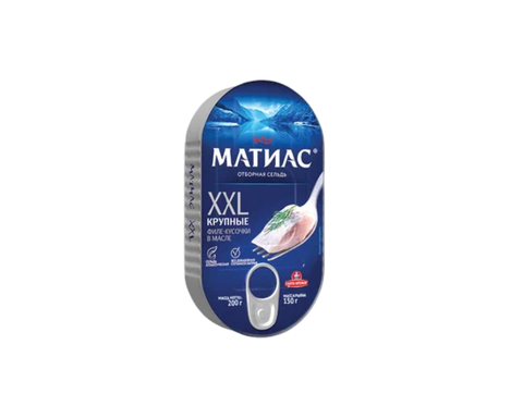 Филе сельди делик. Матиас XXL 200гр ж/б (1*6шт)