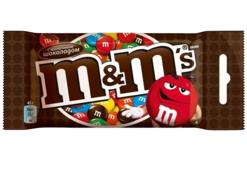 Драже M&M's 45г с молочным шоколадом, шт