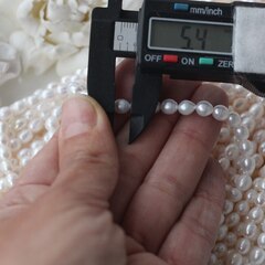 Жемчуг натуральный речной, рис, 5,2-7,8 мм, 1 нить, Ж023