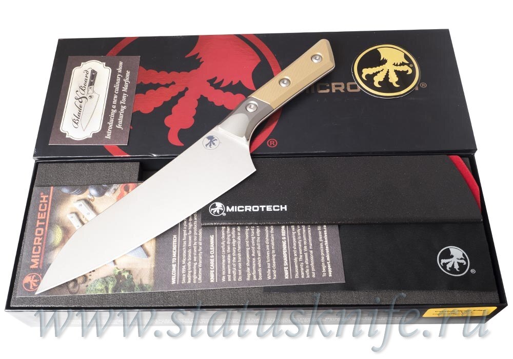 Нож Microtech Kitchen Chef Coyote Tan 3000B-10CE Bolster