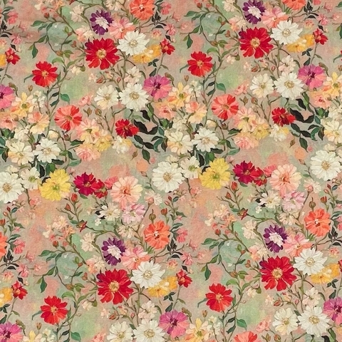 БЕЛО-МАЛИНОВЫЙ БУКЕТ - 100% ХЛОПОК