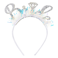 Ободок, BRIDE, пластик, Серебро, 17*16 см, 1 шт.