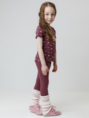 брюки  для девочки  КР 400873/бордовый 1411 к651