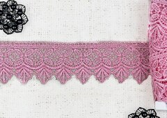 Кружево плетеное, ш. 5,5 см, розовый