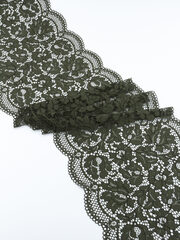 Эластичное кружево хаки ширина 22 см