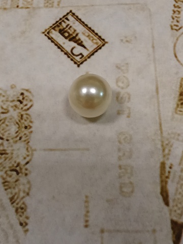 бусина , жемчужина ,1см теплый  цвет