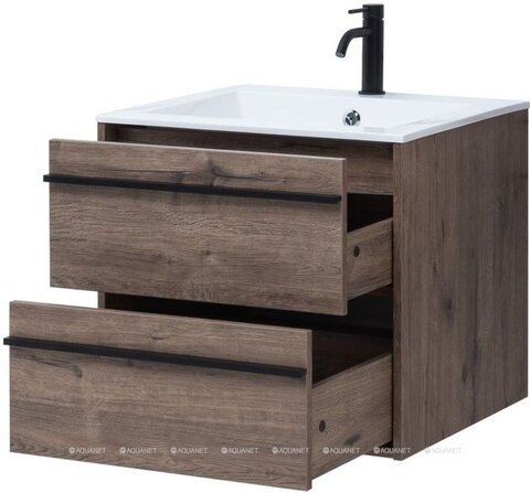 Aquanet 271944 Тумба с раковиной Lino 60 Дуб Веллингтон (271944)