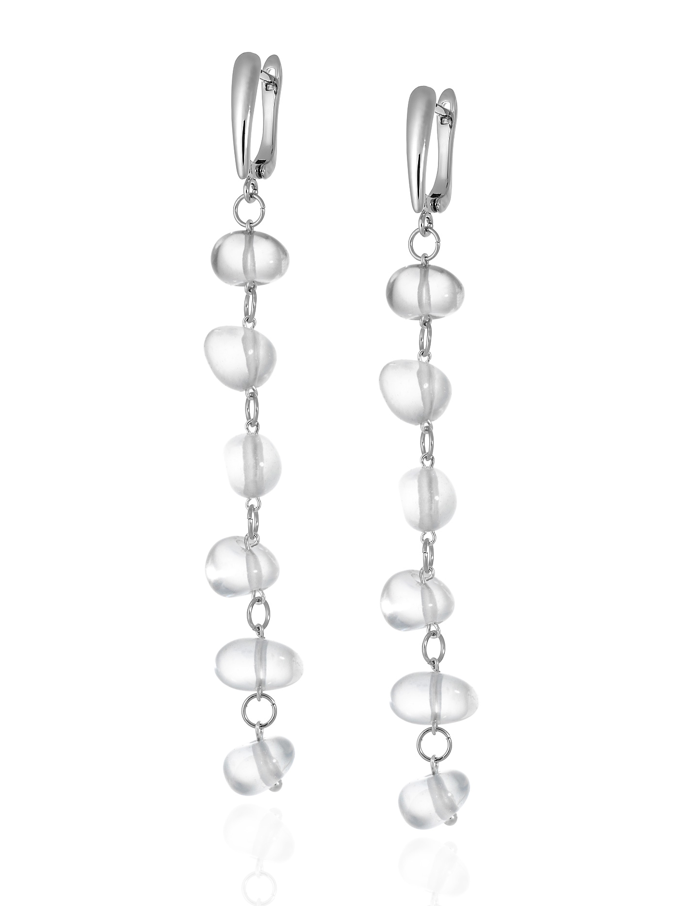 Длинные серьги с горным хрусталем