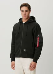 Толстовка Alpha Industries Utility Pocket Full Zip Up Black (Черный)