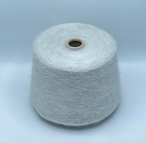 Filcom, Etereo,850м. 60% Супер кидмохер, 25% Шелк, 12% Беби альпака, 3% Меринос+рваный люрекс, Морозно-зеленый,меланж(883), 39789