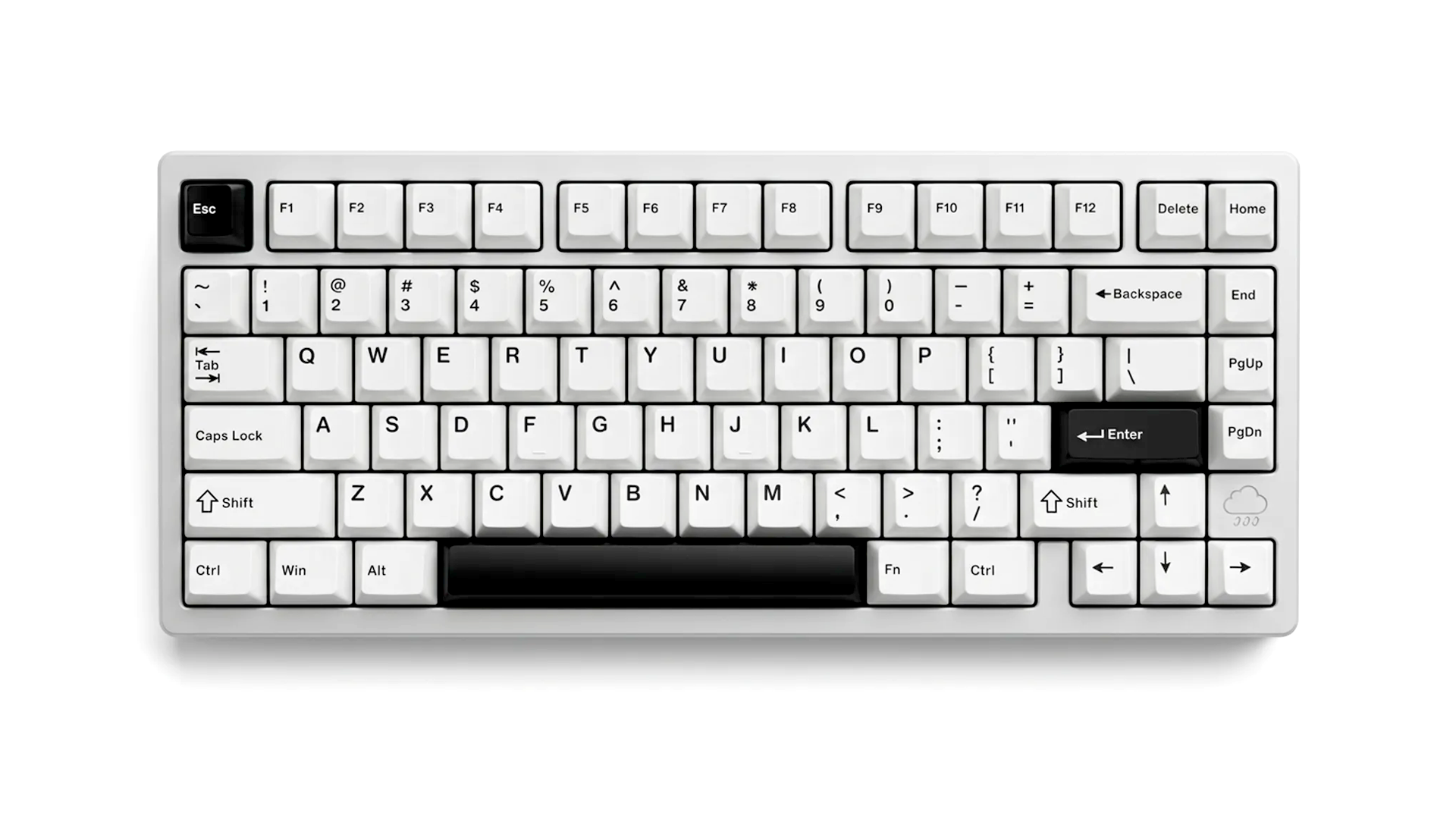 WOBKEY Rainy75 Pro シルバー US WOBKEY Rainy 75 Pro Anodized Silver купить с доставкой | Geekboards