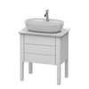 Duravit Luv Консоль из кварцевого камня с 1-м вырезом, 20x688x475, цвет белый структурный LU946501717