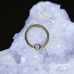 Кликер IG BCR Globe Crystal PVD Yellow 1.0мм