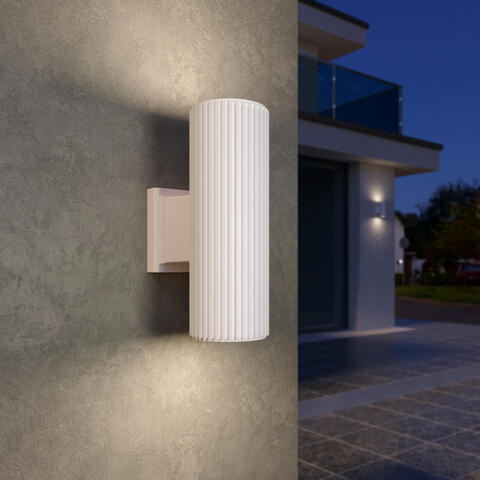 Уличный настенный светильник 1403 TECHNO Strict песочно-белый