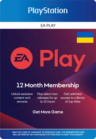 EA Play Украина: 12-месячная подписка [услуга выкупа подписки в аккаунт PSN Украина]