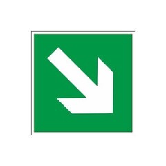 Знак безопасности Е02-02 Направляющая стрелка 45град. пленка 200х200