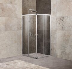 BelBagno UNIQUE-A-2-75/90-C-Cr Душевой уголок квадратный  Две раздвижные двери. Стекло 5 мм, прозрачное, хром фото