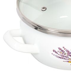 Кастрюля сталь, эмал, 1.5 л, с крыш, Сантэкс, Прованс, 1-2415112, индукц