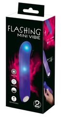 Фиолетовый мини-вибратор Flashing Mini Vibe - 15,2 см. - 