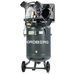 NORDBERG (NCPV100/420A) Компрессор вертикальный поршневой с ременной передачей 220В, ресивер 100л, 420л/мин