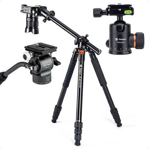 FOTOPRO Tripod X-go HR PRO + MH-2A профессиональный алюминиевый с фото и видеоголовой