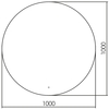 Abber Mond AG6203SL-1.0 Зеркало с подсветкой, сенсорный выключатель, диммер