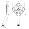 Душ ручной 13,4х13,4 см 3 режима Ideal Standard IdealRain EvoJET B1760AA