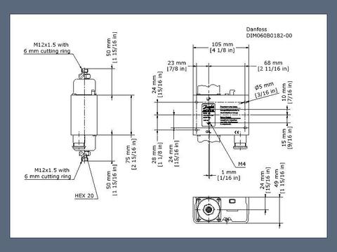 Реле дифференциального давления MP55A Danfoss 060B018291