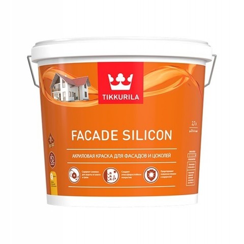 Tikkurila Facade Silicone/Тиккурила Фасад Силикон акриловая краска для фасадов и цоколей