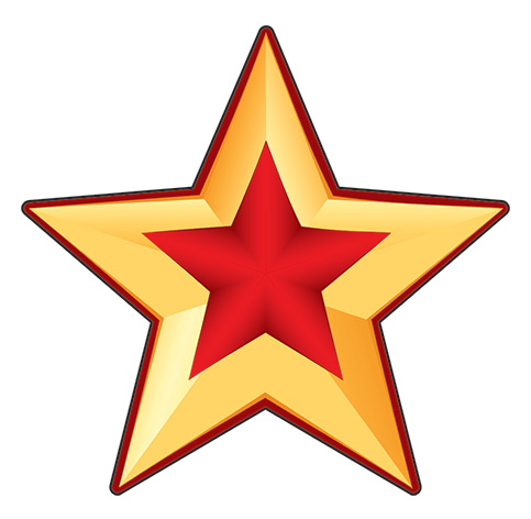 Украшение мини-плакат "Звезда" 7х7 см, 20 шт. - купить за 164 руб ...