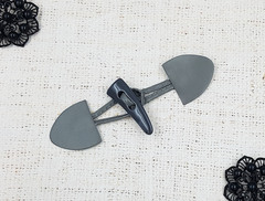 Застежка клевант, р. 14х4,8 см, серый