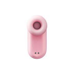 Розовый вакуумный стимулятор клитора Alggie Earphone с управлением через приложение - 